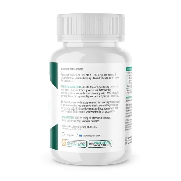 Natusport visolie omega 3 productinformatie