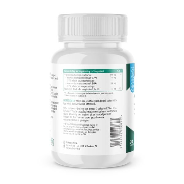 Natusport visolie omega 3 voedingswaarde