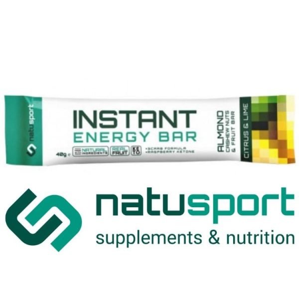 Natusport instant energy bar citrus lime 40gram