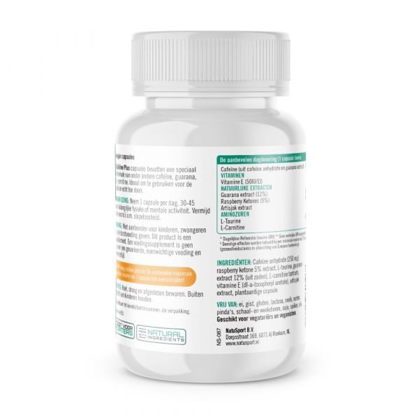 Natusport Cafeïne PLUS (60 vegan caps) - Afbeelding 2