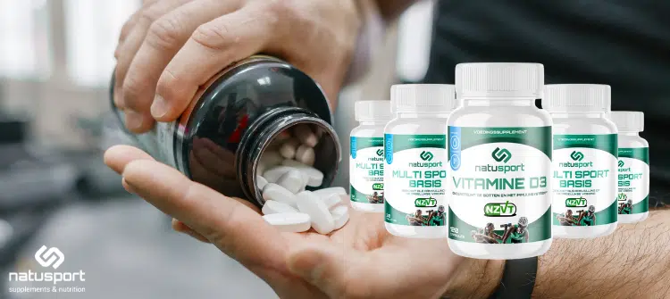 Een sporter met supplementen van Natusport