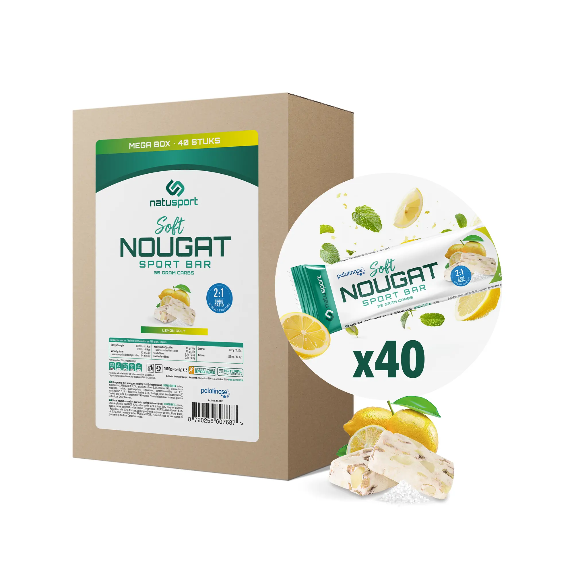 Soft Nougat Sport Bar Megabox – 40 stuks - Afbeelding 3