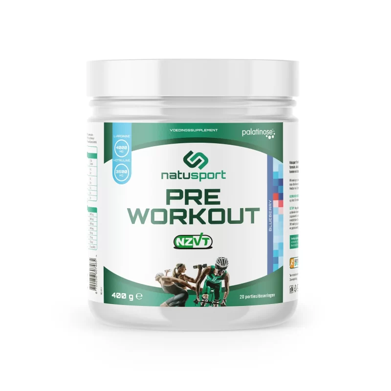 Verpakking Natusport Pre Workout Blueberry