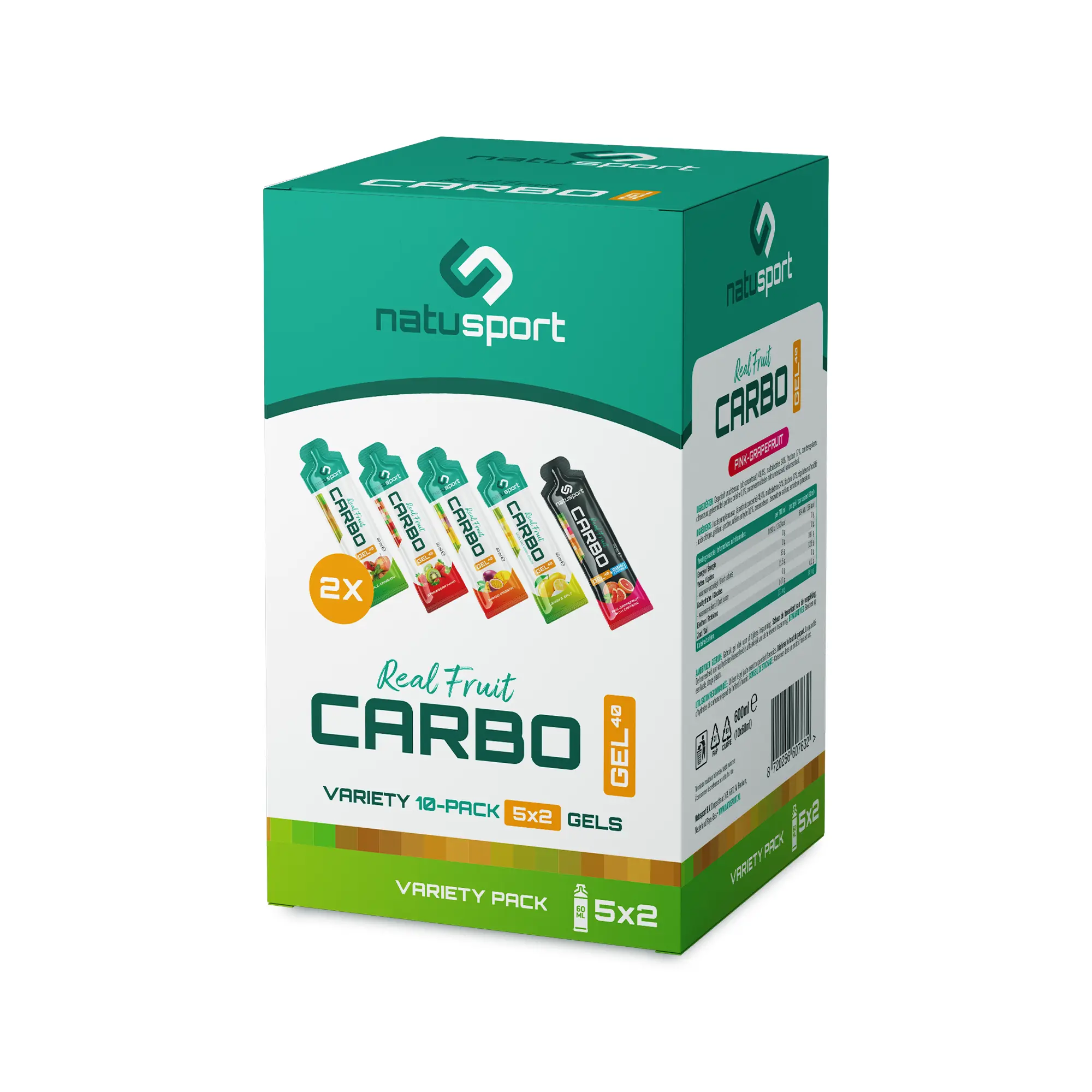 Natusport Carbo Gel Variety Pack verpakking