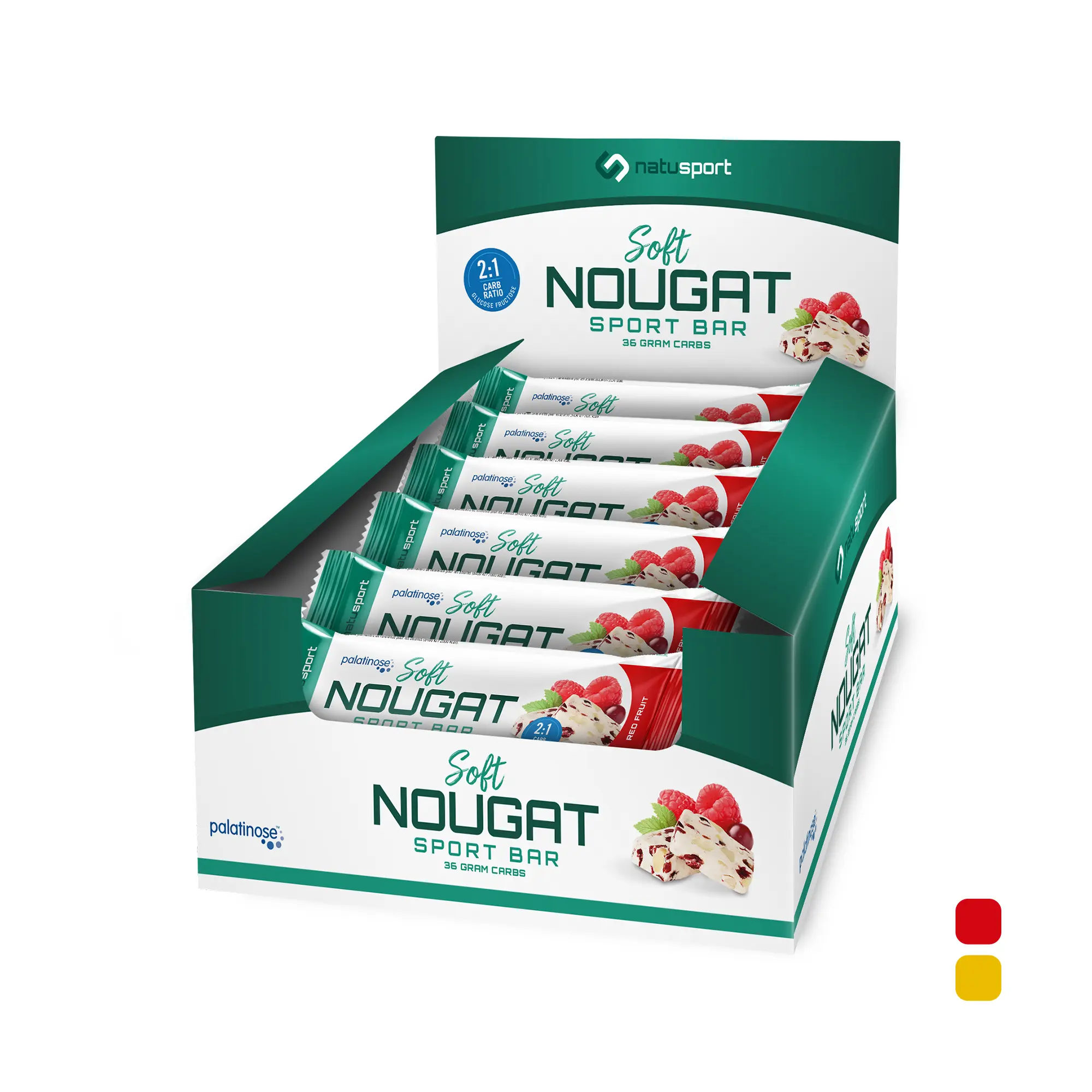 Verschillende smaken Natusport Soft Nougat Sport Bar