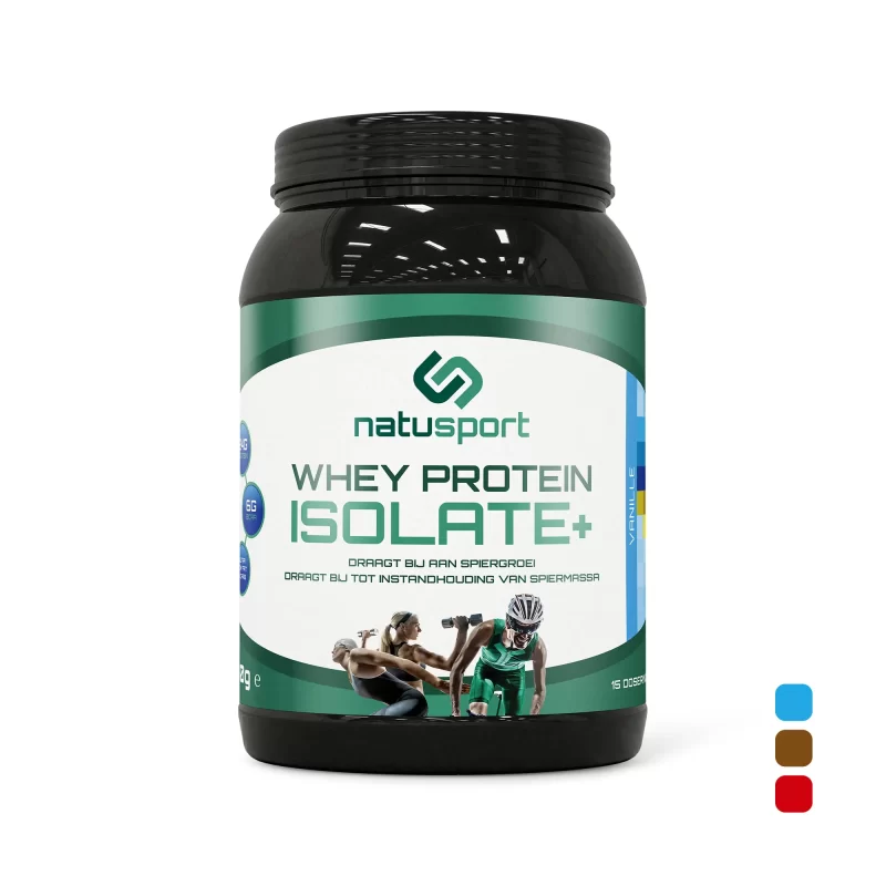 Verschillende smaken Natusport Whey Protein Isolate+